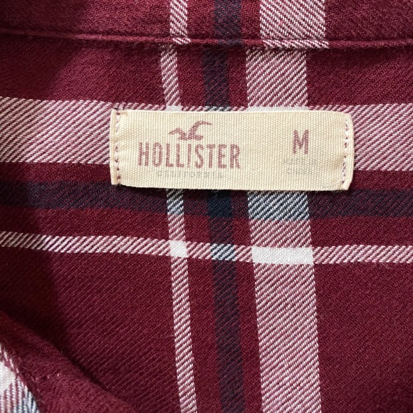 Hollister Red plaid flannel - Picture 3 of 3